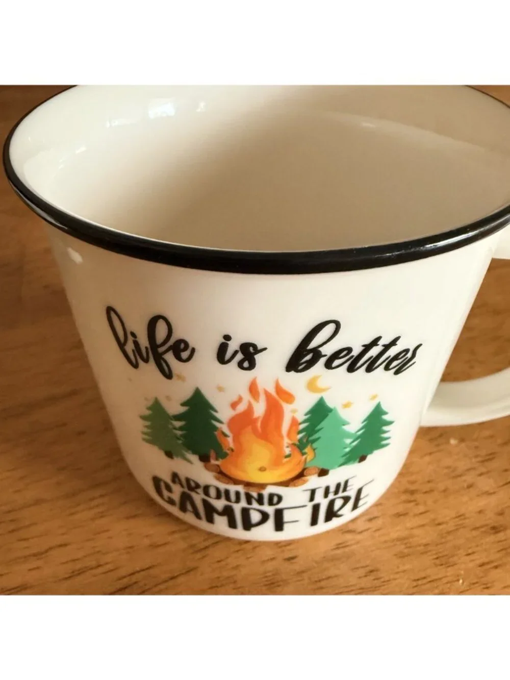 Nefelibata Coffee Mug Set Of 4 Camping-Themed Ceramic 10 oz Capacity Happpy Camp